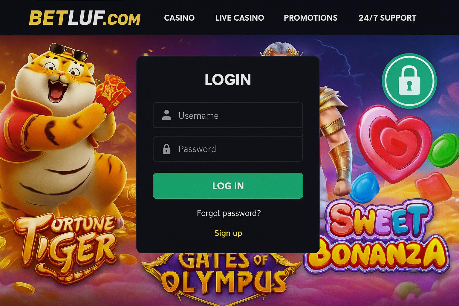 Registro na BETLUF.COM Garante Acesso a uma Vasta Seleção de jogo